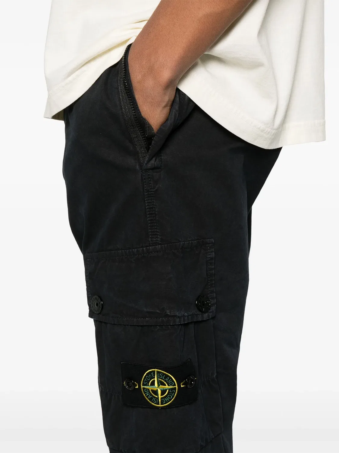 Штаны-карго с компасом Stone Island, полуночный голубой — фото 2