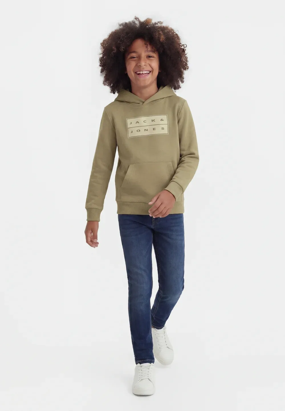 Худи с графическим принтом Jcofusion Jack & Jones Junior, Vetiver