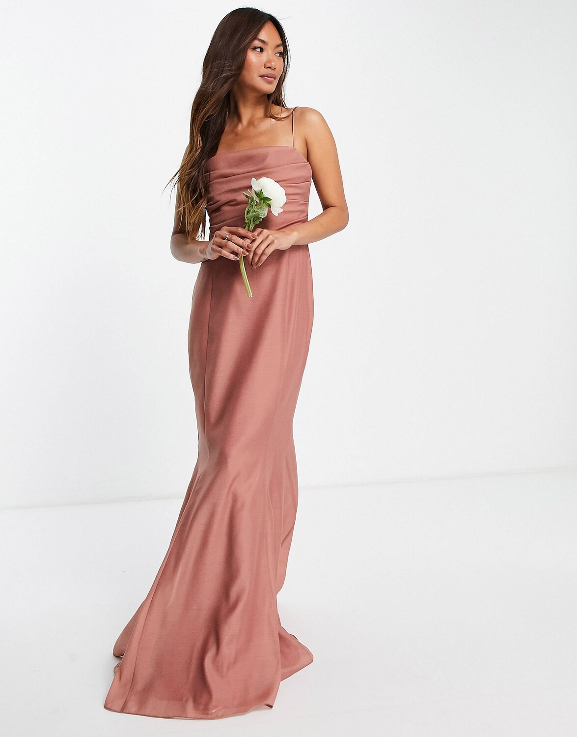 

Платье макси с драпировкой и корсетом ASOS DESIGN Bridesmaid