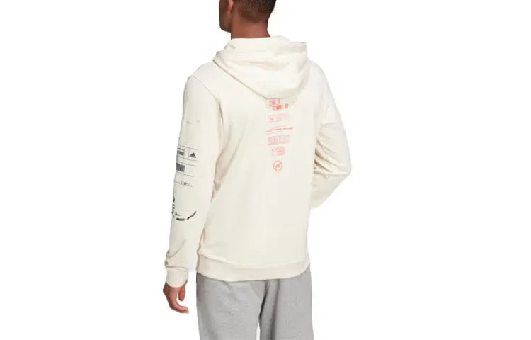 Худи однотонное спортивное Adidas, белый