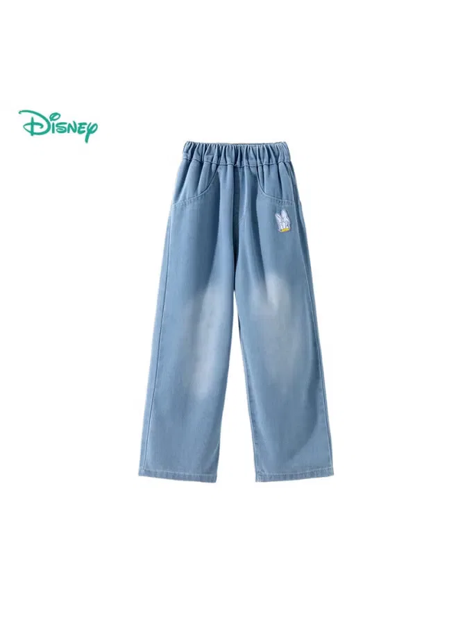Джинсы для девочки удобные повседневные Disney, синий