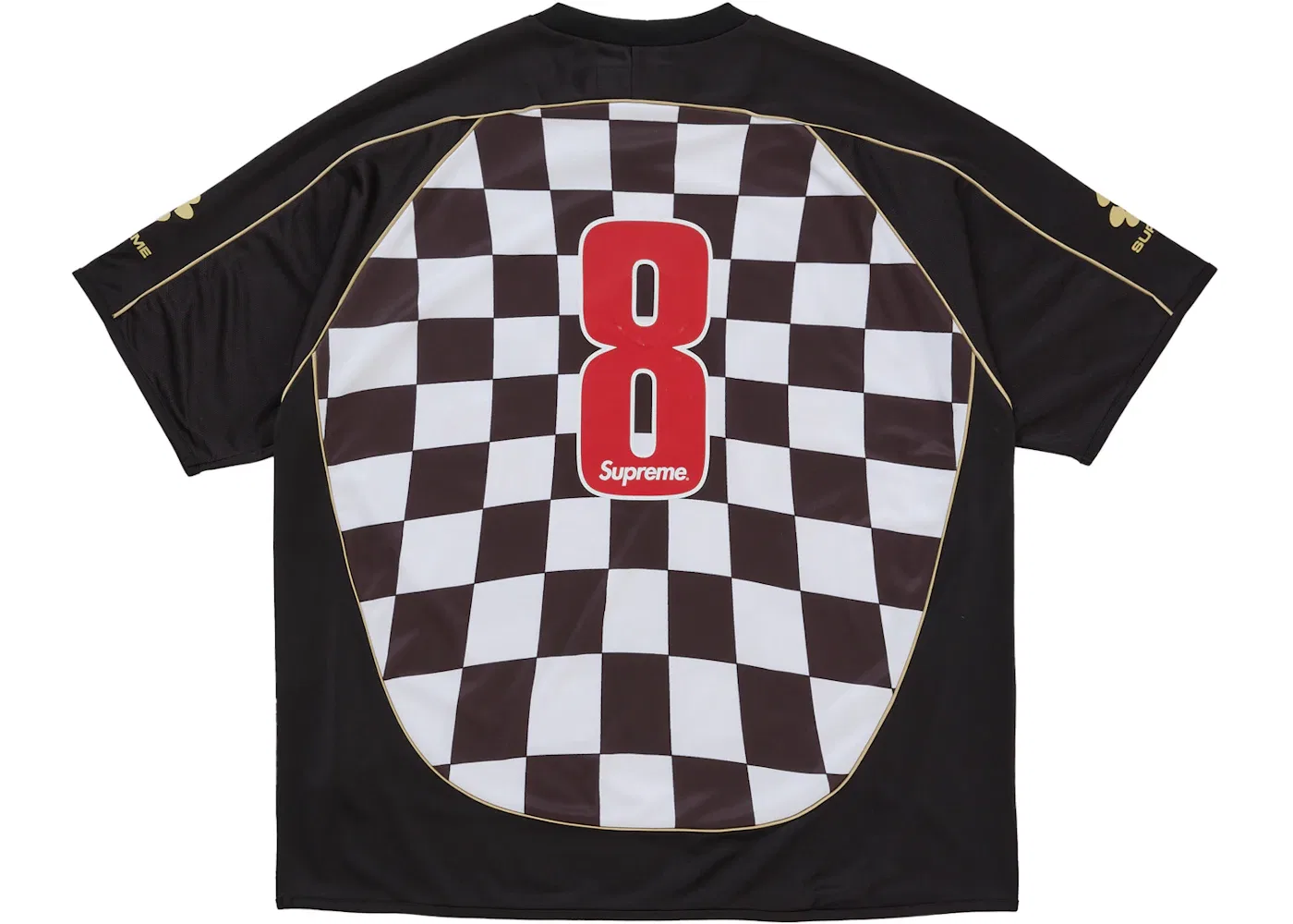 Мужская футболка-джерси с шахматным принтом Supreme Jersey, Black — фото 2