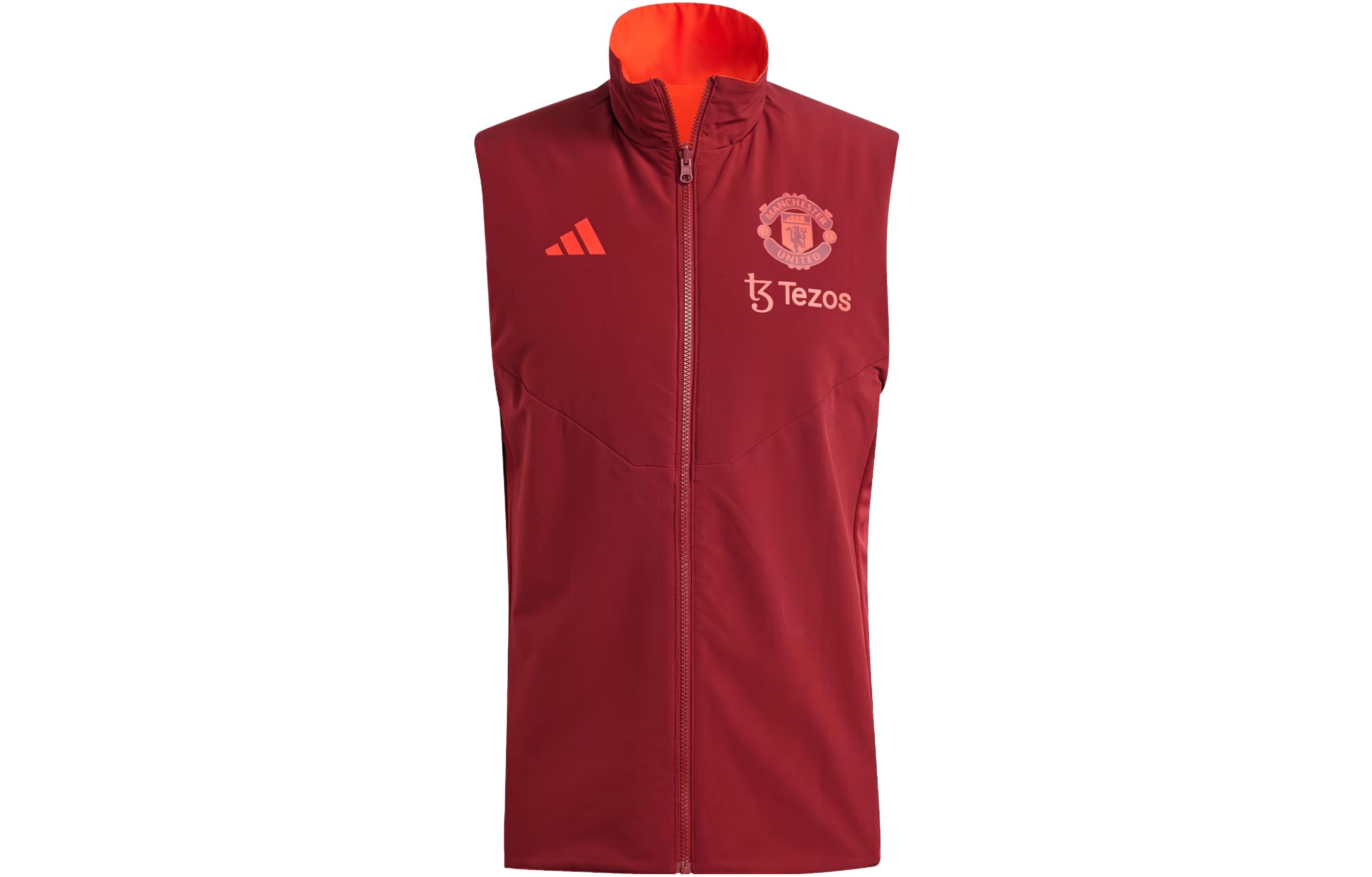 Футболка Manchester United оранжево-красная Adidas мужская — фото 2