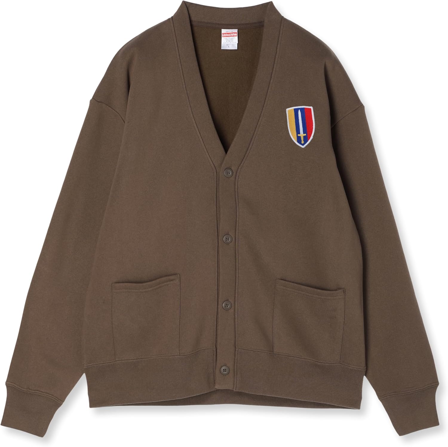 

Кардиган F Style F-SD021213, толстовка с нашивкой в виде герба армии США, темно-коричневый, размер XL F-Style