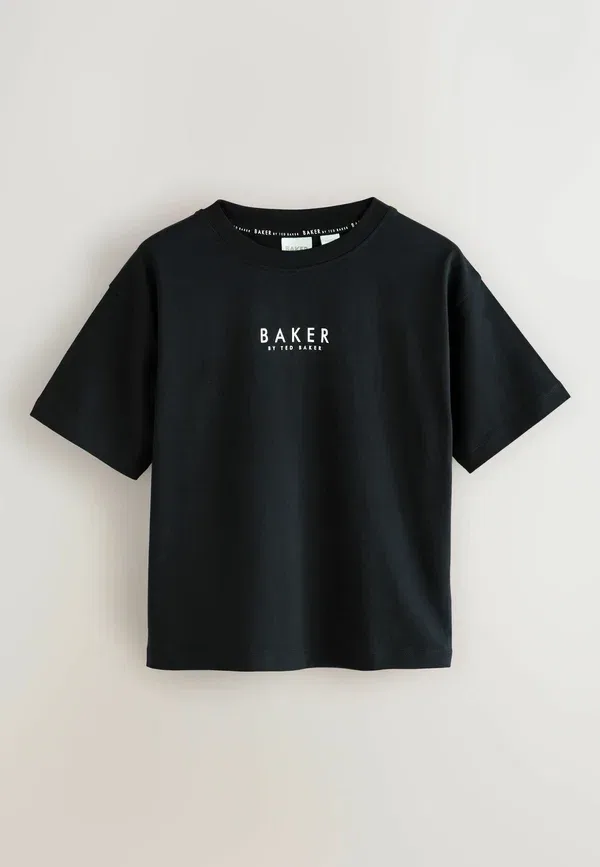 Футболка хлопковая Baker By Ted Baker, черный/оранжевый — фото 2