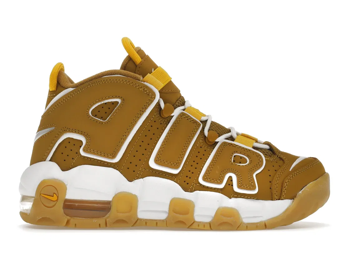 Детские кроссовки Lifestyle с полноразмерной подушкой Max Air Nike Air More Uptempo Nike, Wheat/Wheat/White
