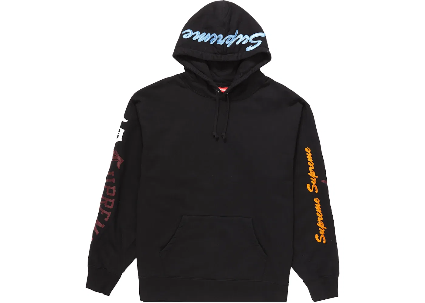 Мужская худи с принтом Supreme Sweatshirt, Black — фото 2