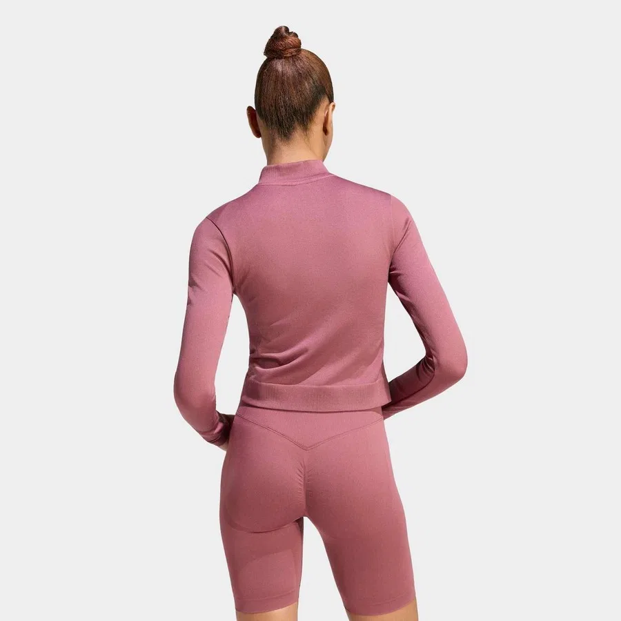 Женская куртка с длинным рукавом Essentials adidas, Бордовый — фото 2