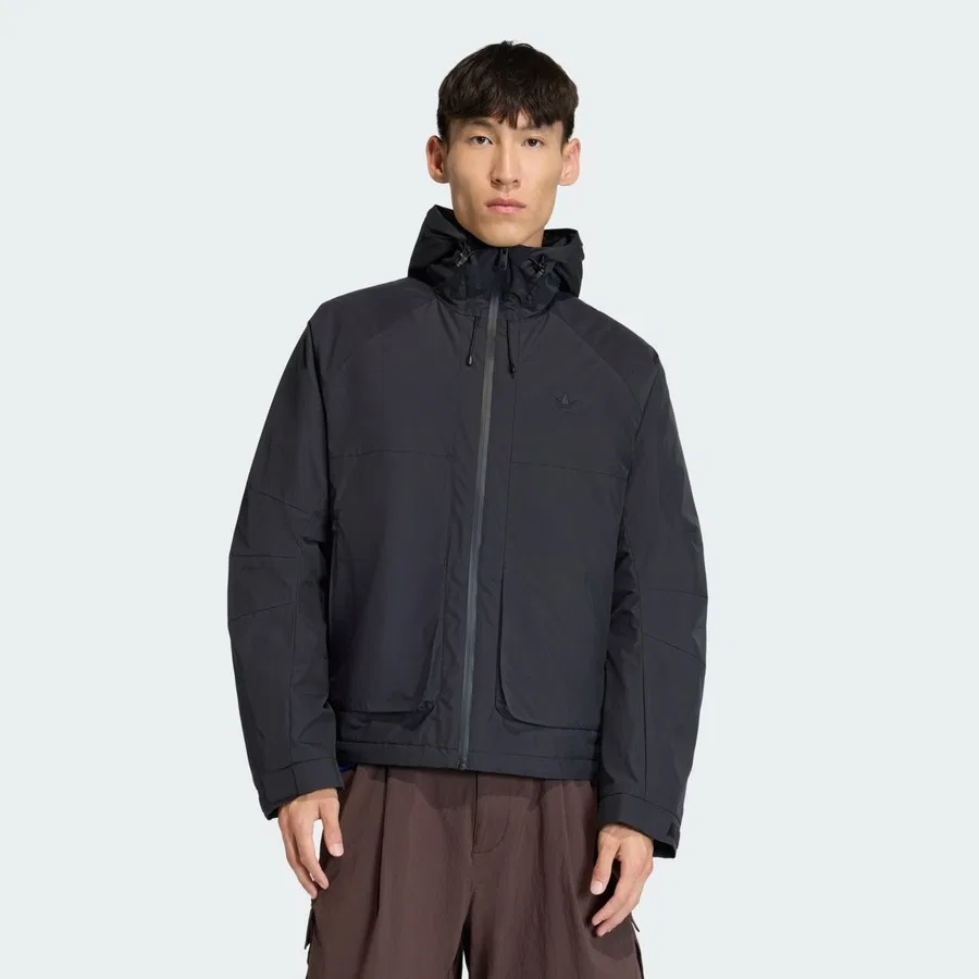 Мужская куртка утилити с капюшоном Premium Essentials Utility Jacket adidas, Черный