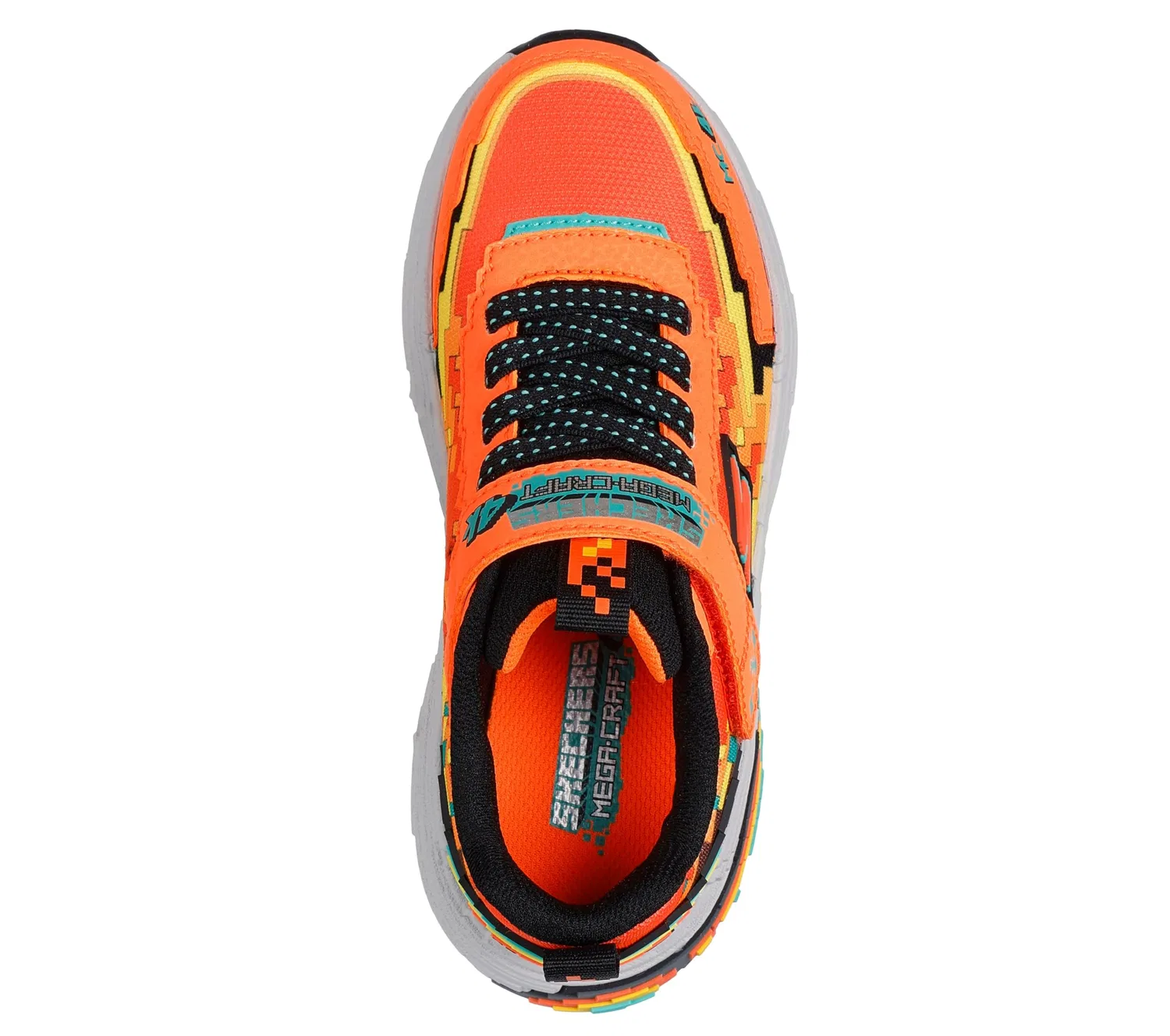 Детские кроссовки для мальчиков с графическим принтом Mega-craft 4k Skechers, Orange Black — фото 2