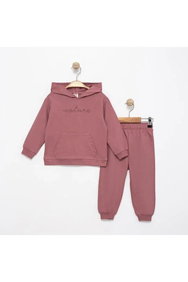 Детский спортивный костюм для девочек с капюшоном Basics Divonette, Dried Rose — фото 2
