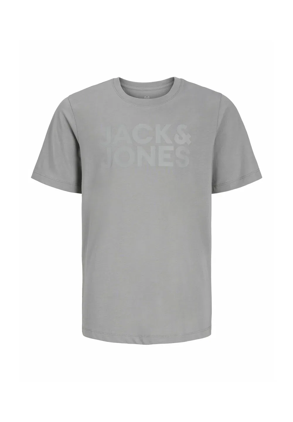 Футболка с логотипом Jjecorp, короткий крой, круглый вырез, noos jnr - футболка с принтом Jack & Jones Junior, Ultimate Grey