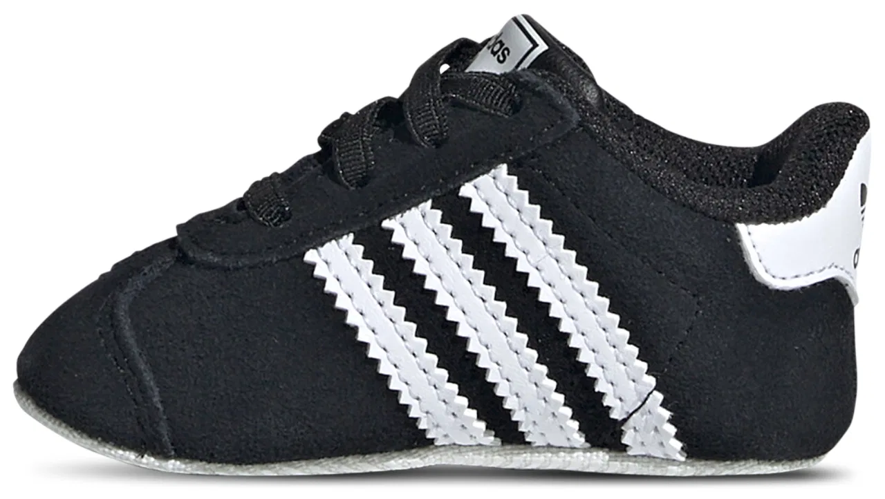 Кроссовки для мальчиков Gazelle Crib Adidas, цвет White/Black/White — фото 2