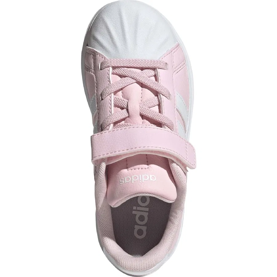 Детские кроссовки с принтом STREETTALK EL C adidas, Розово-белый — фото 3