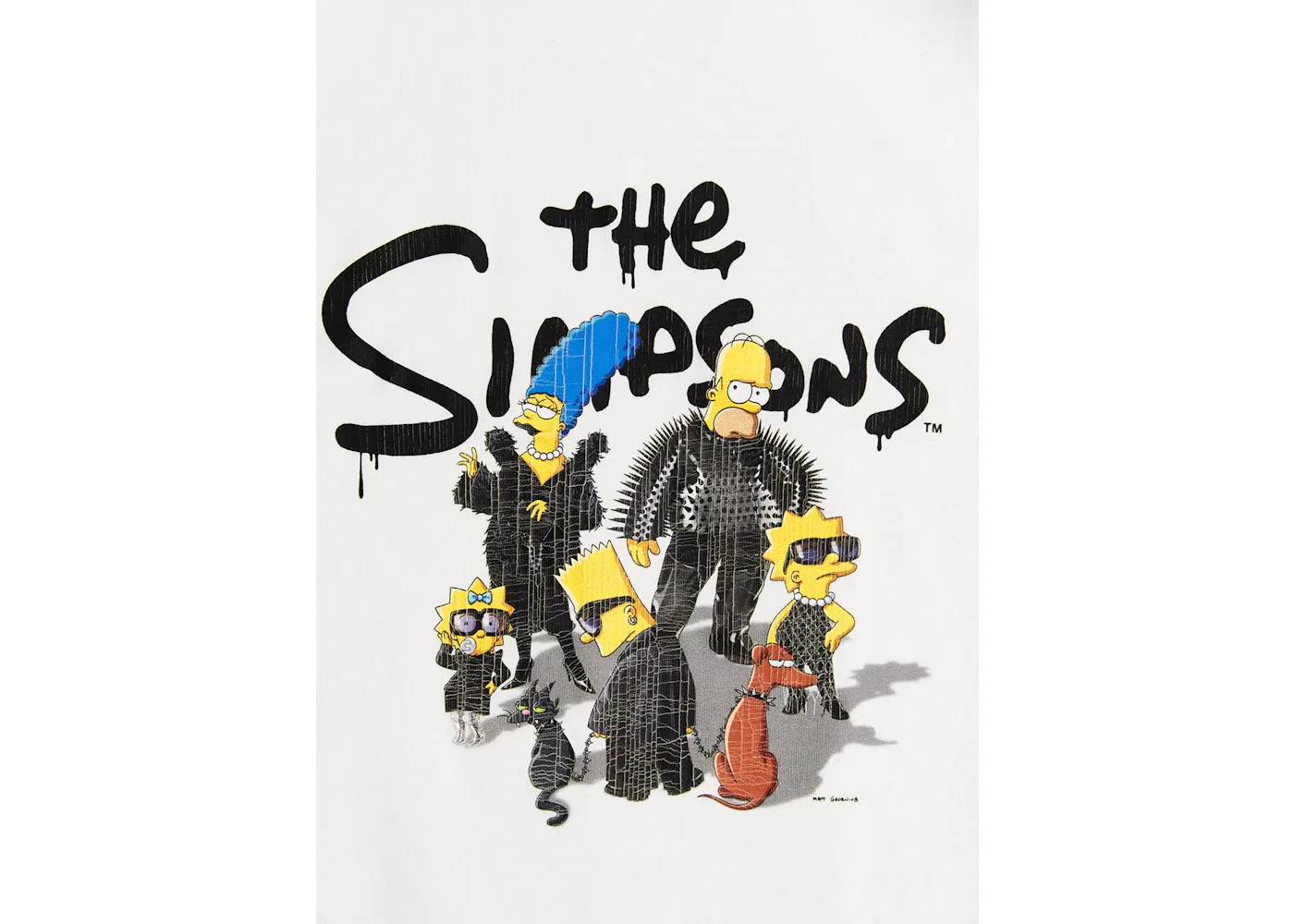Женская футболка с принтом Balenciaga x The Simpsons, White — фото 3
