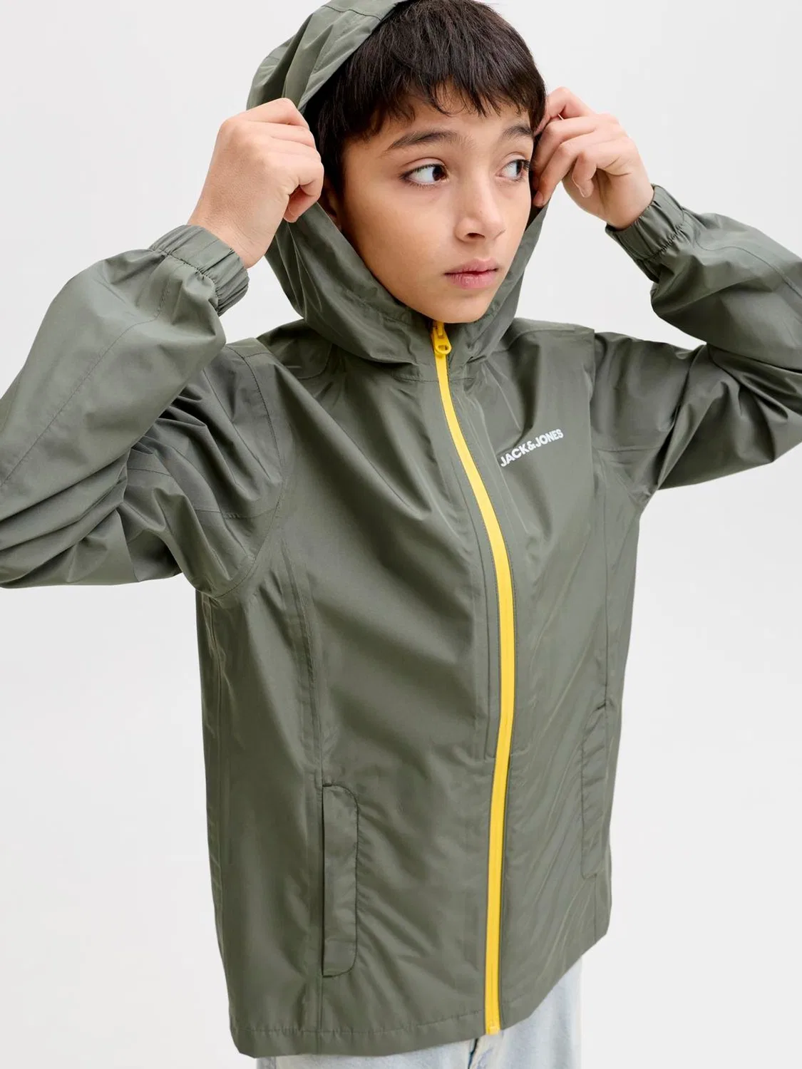 Дождевик легкий JACK & JONES Junior, зеленый — фото 3