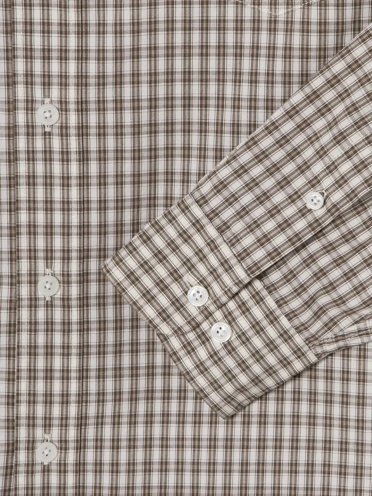 Рубашка с длинным рукавом, свободный крой, хлопок LACOSTE, Dark Brown — фото 3