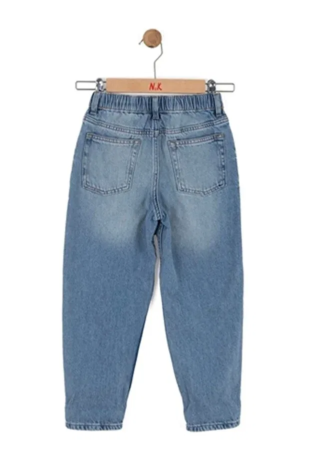 Детские брюки для девочек джинсовые Nk Kids, Blue — фото 4