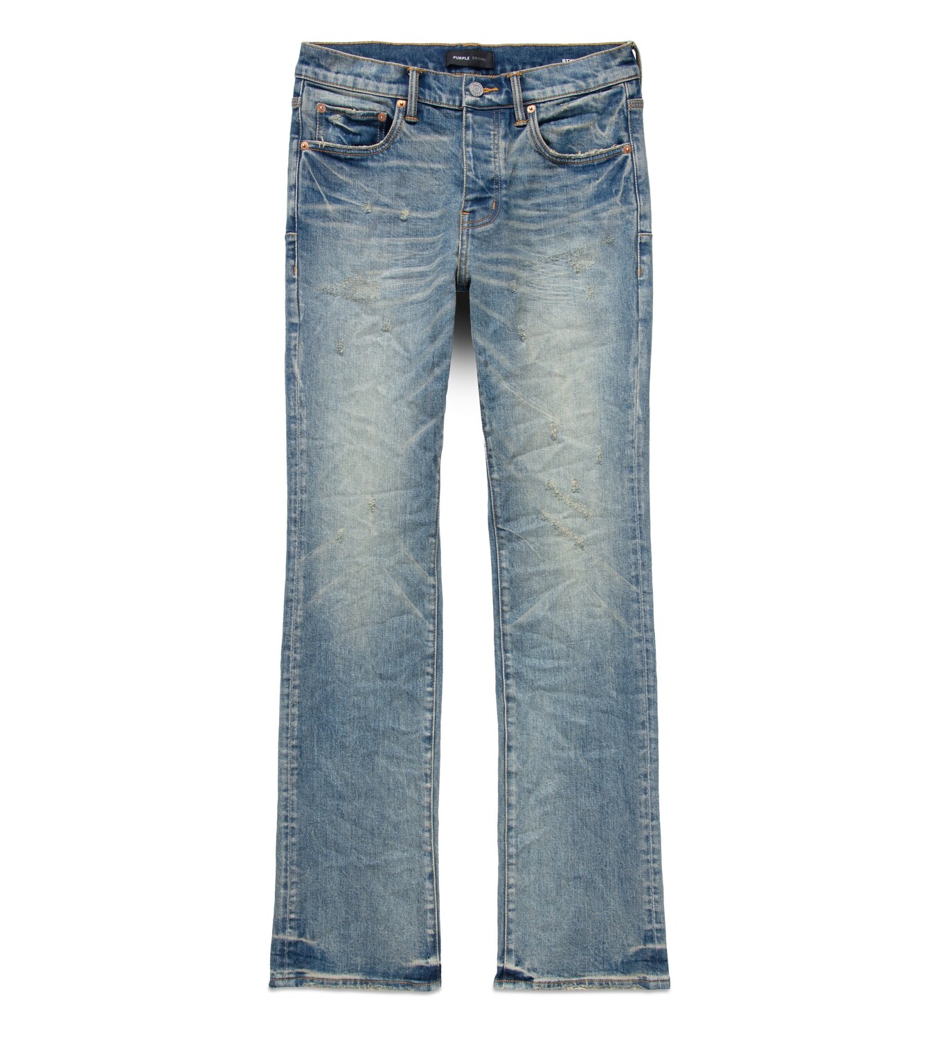 

Джинсы Purple Brand Destroy Distressed Effect Straight Leg, голубой