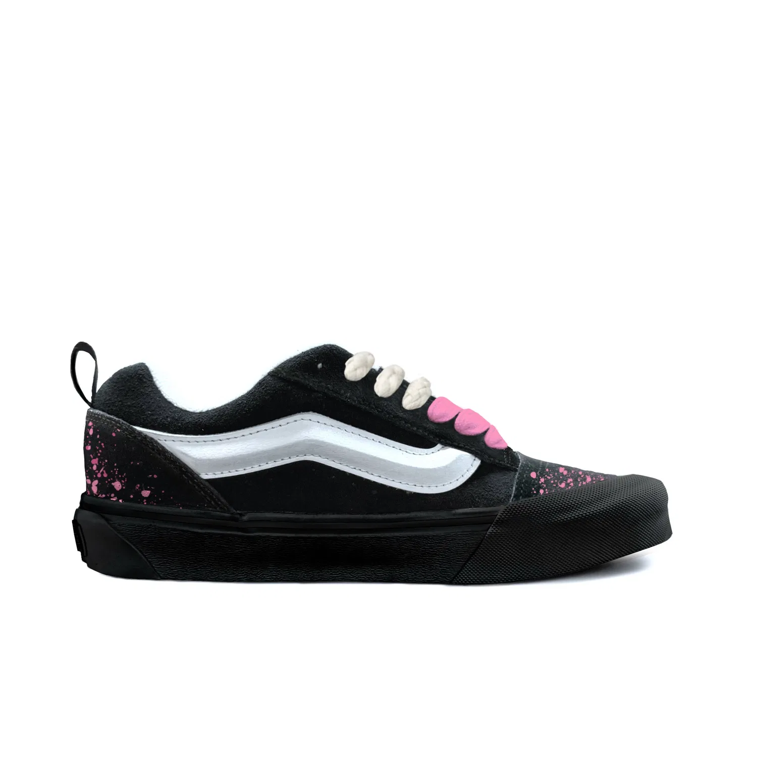 Детские кеды для скейтбординга с принтом Vans Knu Skool, Bright Pink — фото 3