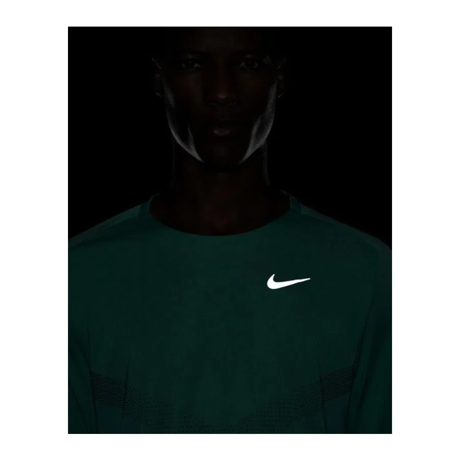 Мужская длинная футболка Dri-Fit Run Division Rise 365 Nike, Зеленый — фото 3