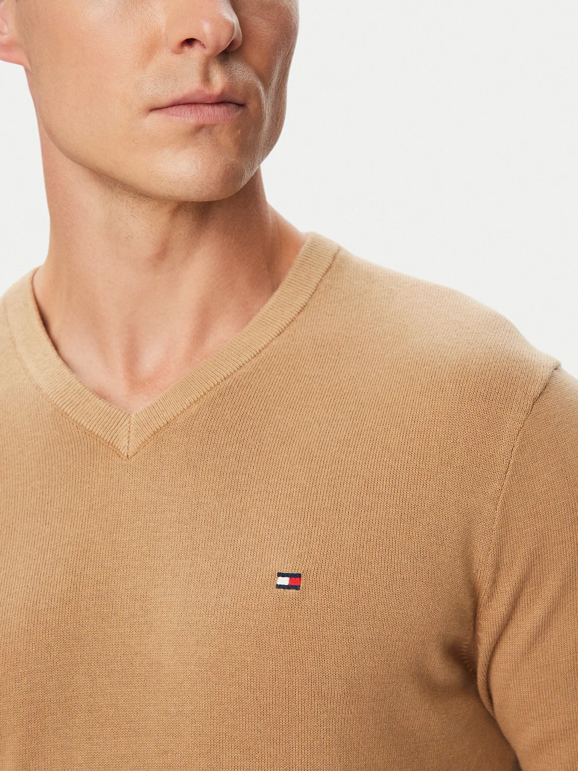 Мужской пуловер стандартного кроя Pima Tommy Hilfiger, темно-синий — фото 4