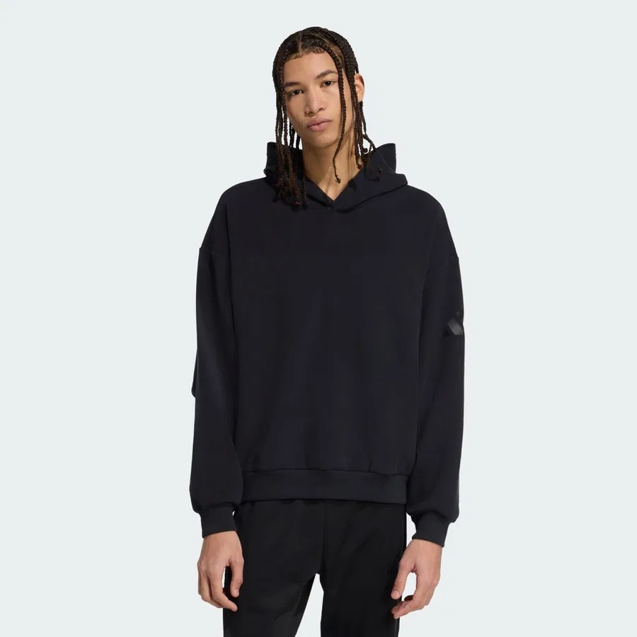 Худи с капюшоном Soft Lux adidas, Светло-серый