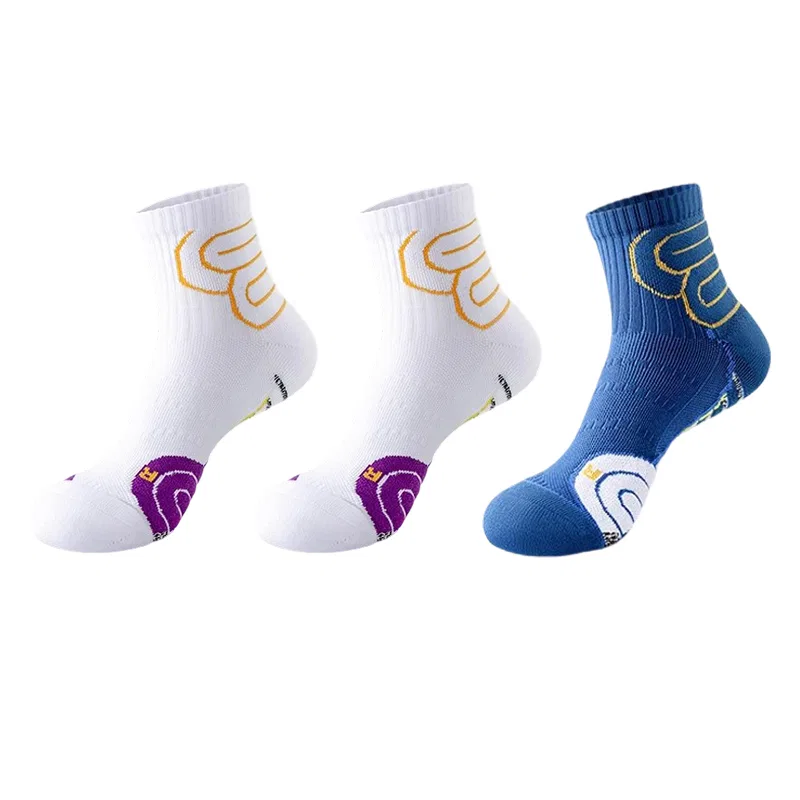 Детские баскетбольные носки, комплект из 3 пар, Navy Blue+White Purple 2, MIIOW