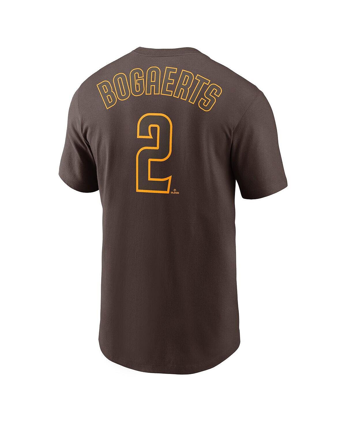 Мужская футболка xander bogaerts brown san diego padres с именем и номером Nike, коричневый — фото 3