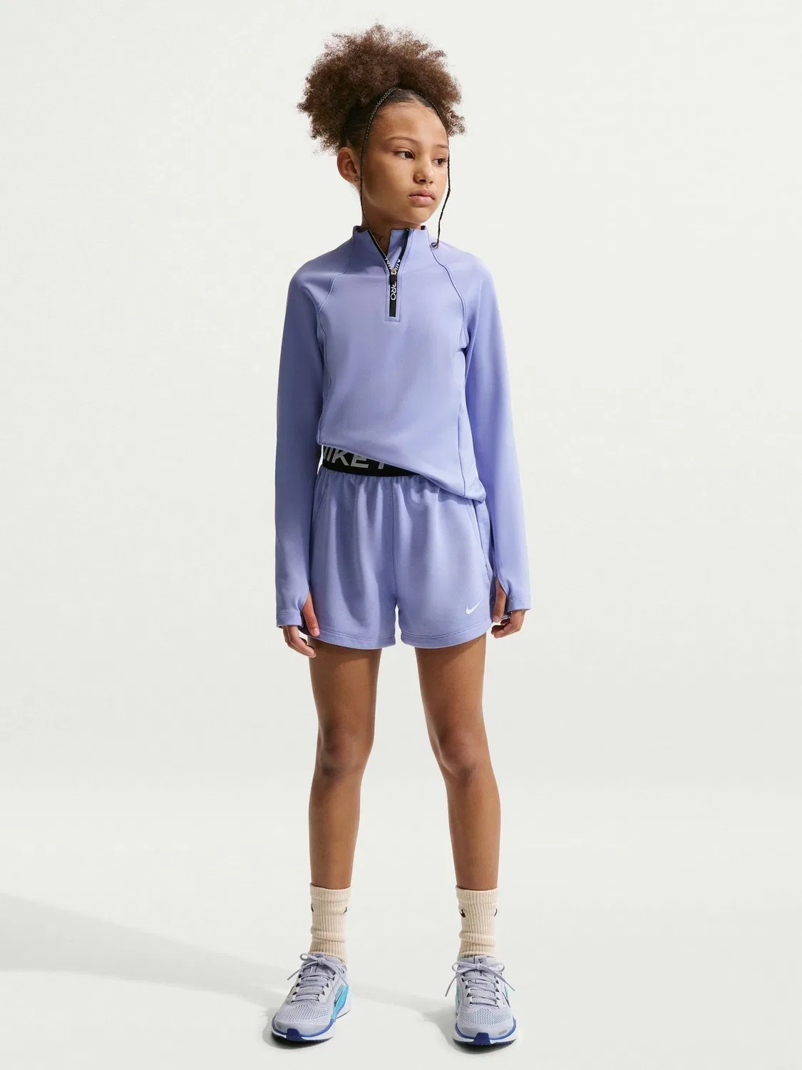 Шорты Nike Pro Dri-FIT Fleece, фиолетовые — фото 3