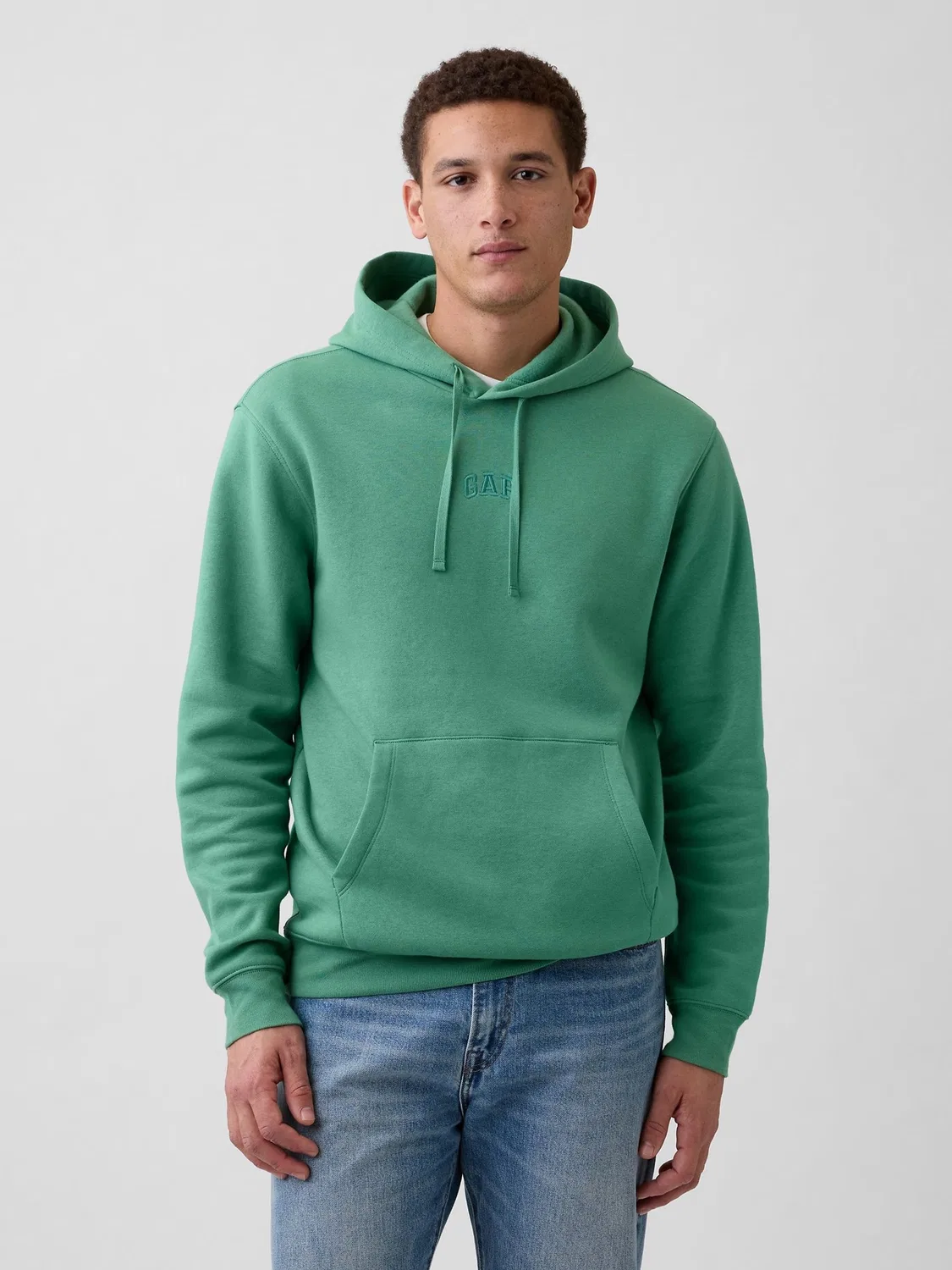 Худи Relaxed Mini-Logo Gap, зеленый
