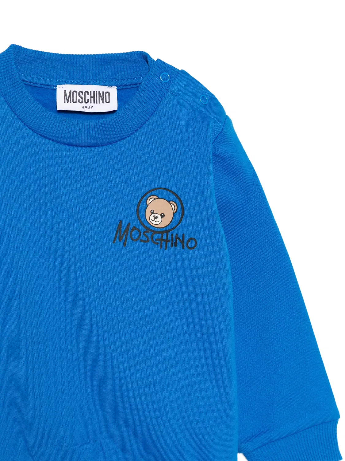 Moschino Хлопковый свитшот с медвежонком, синий — фото 2
