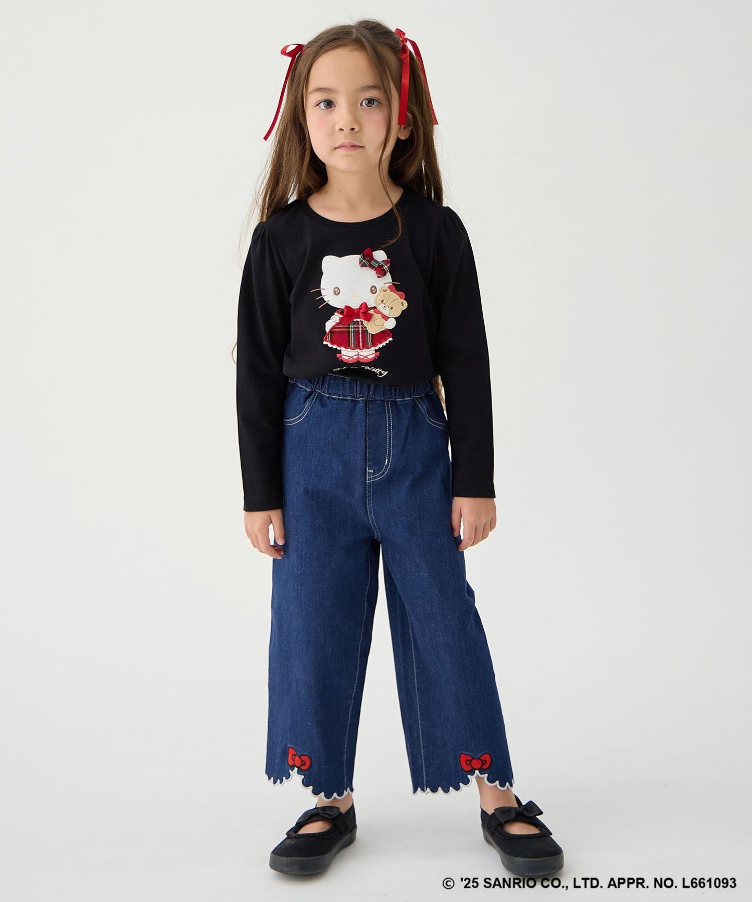 Футболка с длинными рукавами и аппликацией ANY KIDS, Black [005] — фото 3