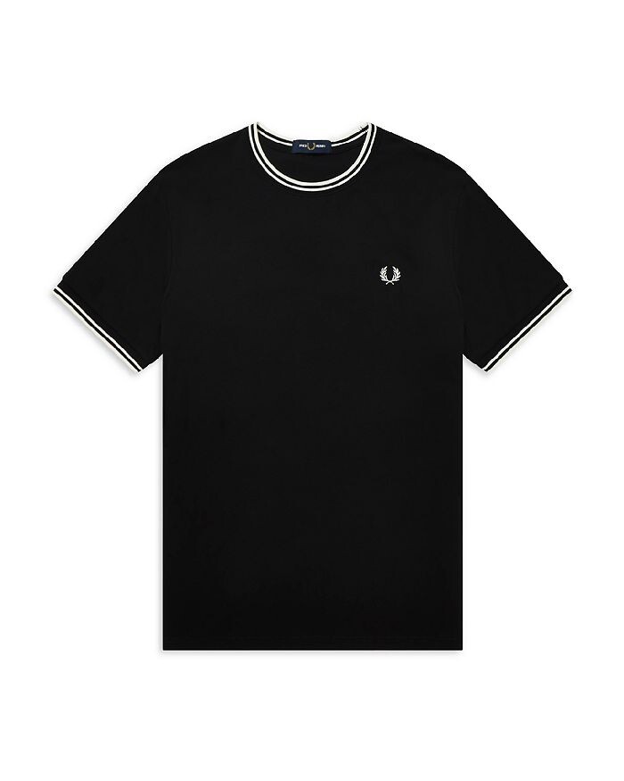 

Футболка с короткими рукавами и двумя наконечниками Fred Perry, Черный, Футболка с короткими рукавами и двумя наконечниками Fred Perry