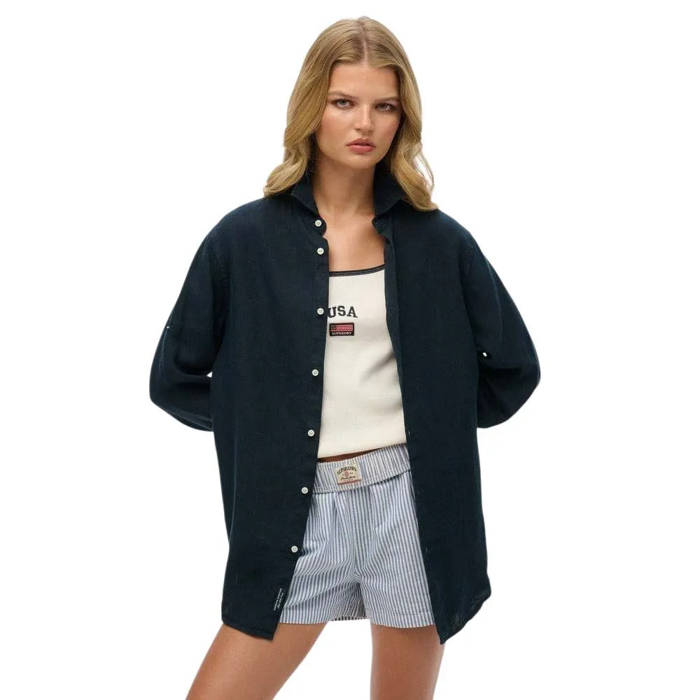 

Рубашка с длинным рукавом Superdry Studios Casual, синий