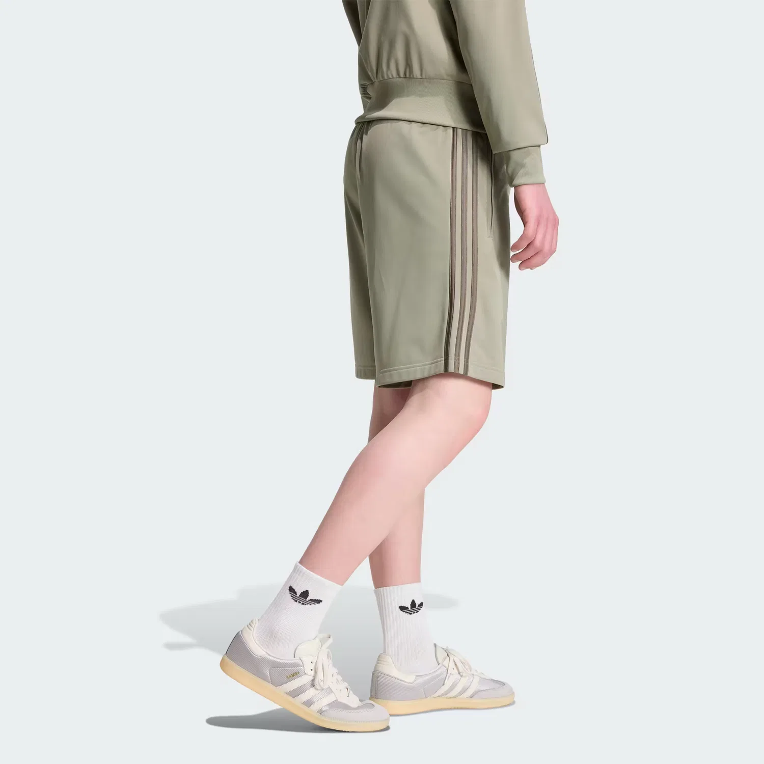 Мужские спортивные шорты с кулиской Firebird Adidas Originals, серебристо-серый — фото 2