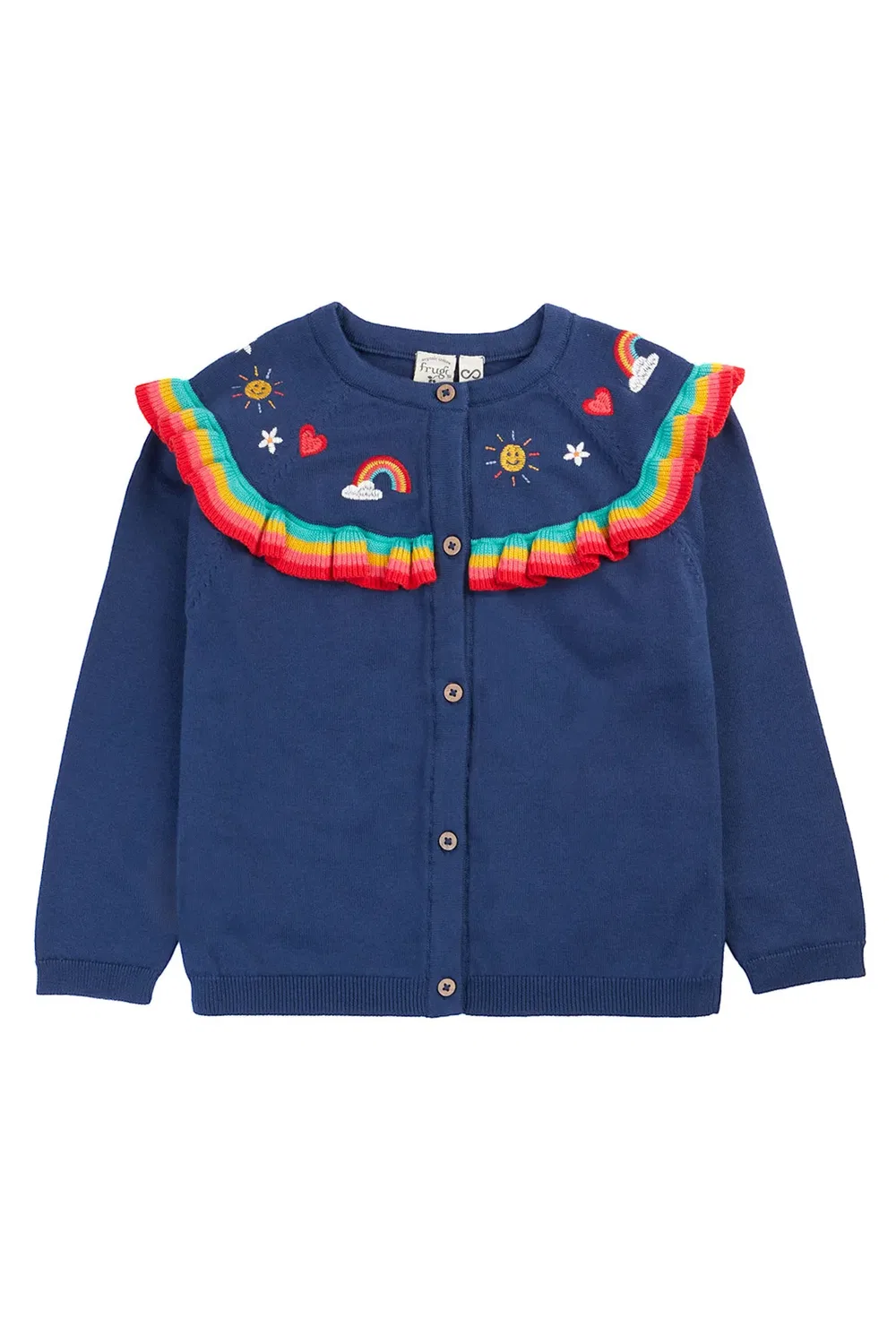 Детский кардиган с рюшами Little Romi Ruffle Frugi, Navy