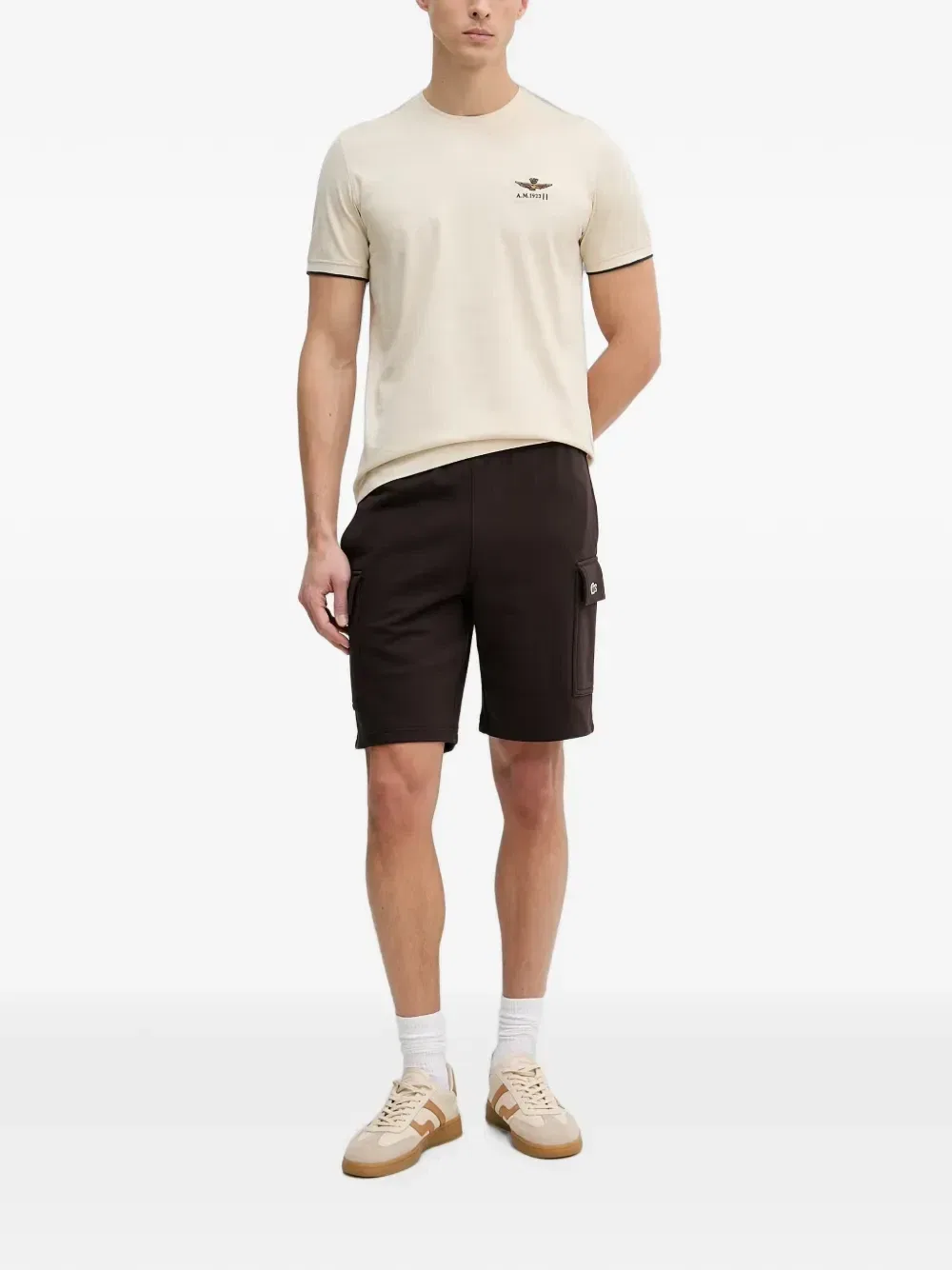 Шорты-карго с нашивкой-логотипом Lacoste, коричневый — фото 2