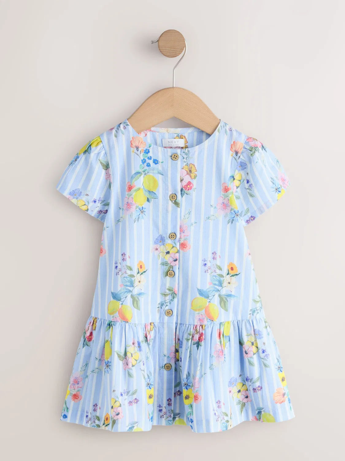 Платье хлопковое с принтом Next, Blue/White Stripe Floral — фото 4