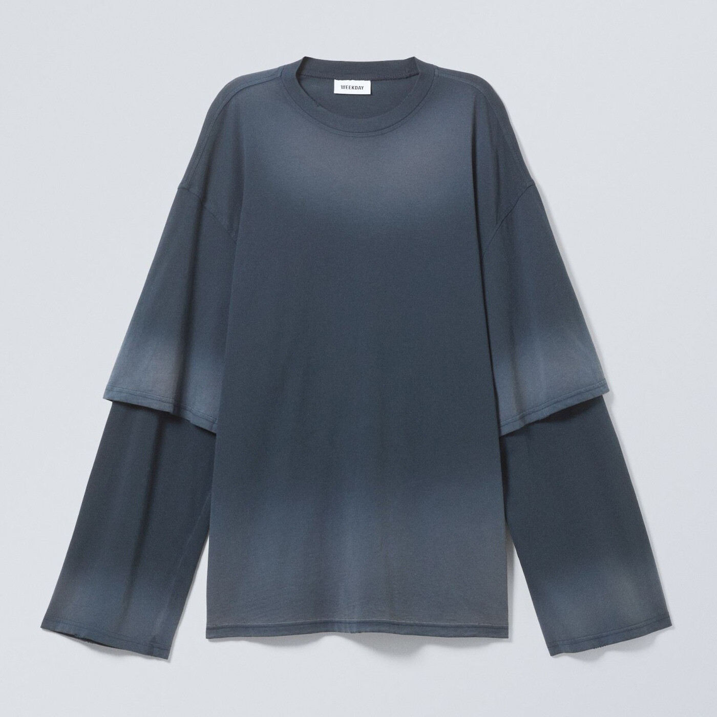 

Лонгслив Weekday Double Dyed Oversized Top, темно-синий