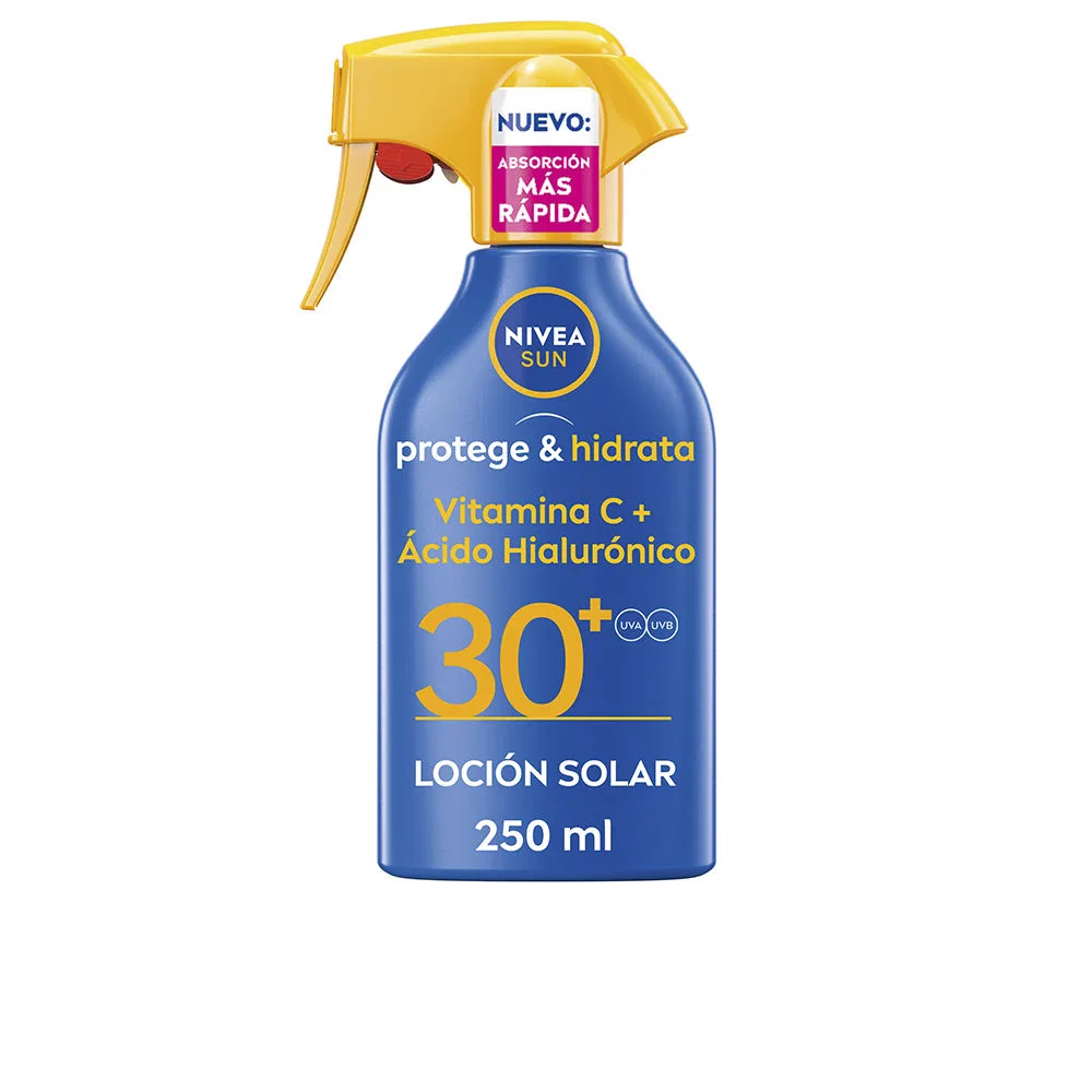 Солнцезащитный спрей для тела SPF 50+ с гиалуроновой кислотой и витамином C, Sun Sensitive Nivea
