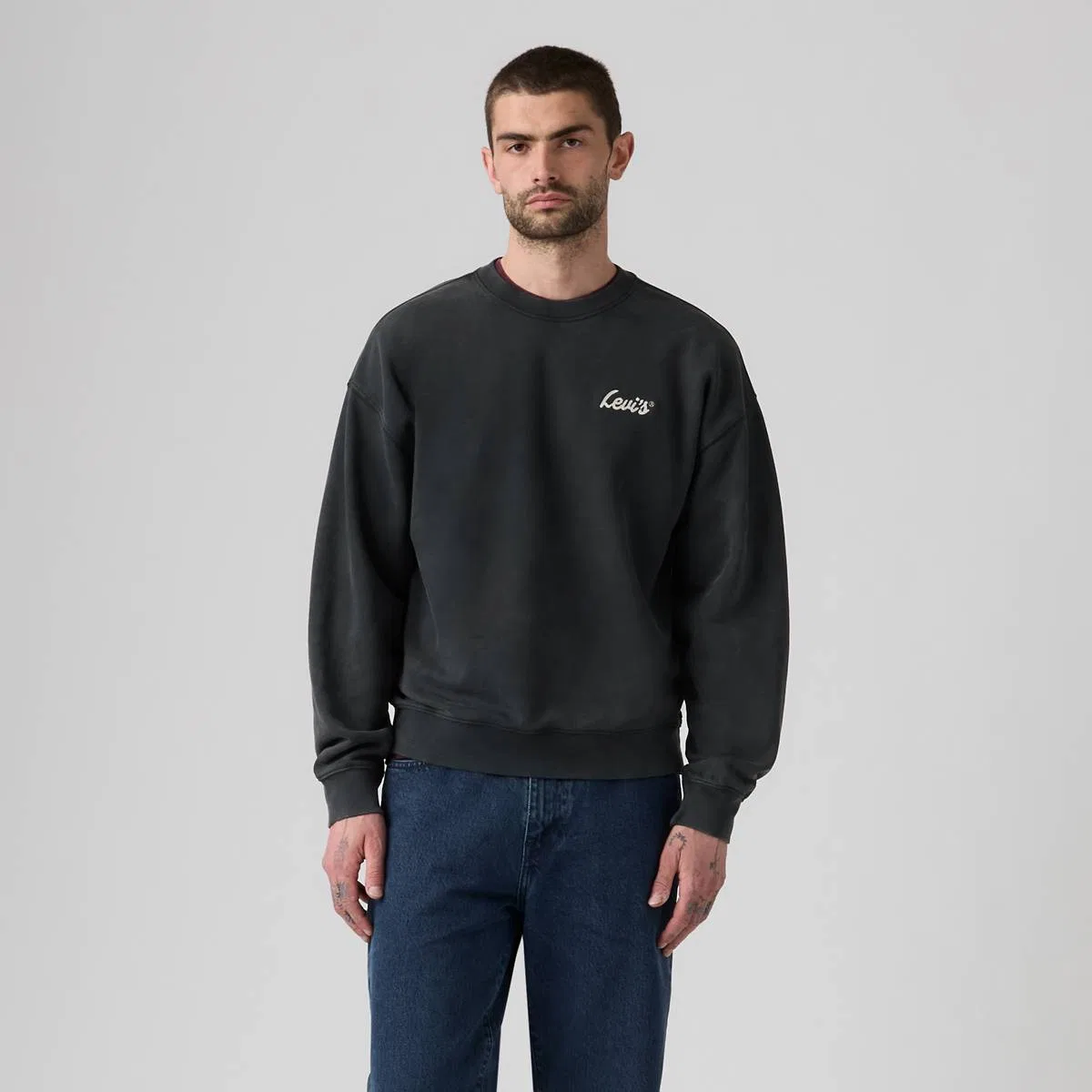 Толстовка с вышитым закатом Levi's, Original Brand Jet Black - Black — фото 3