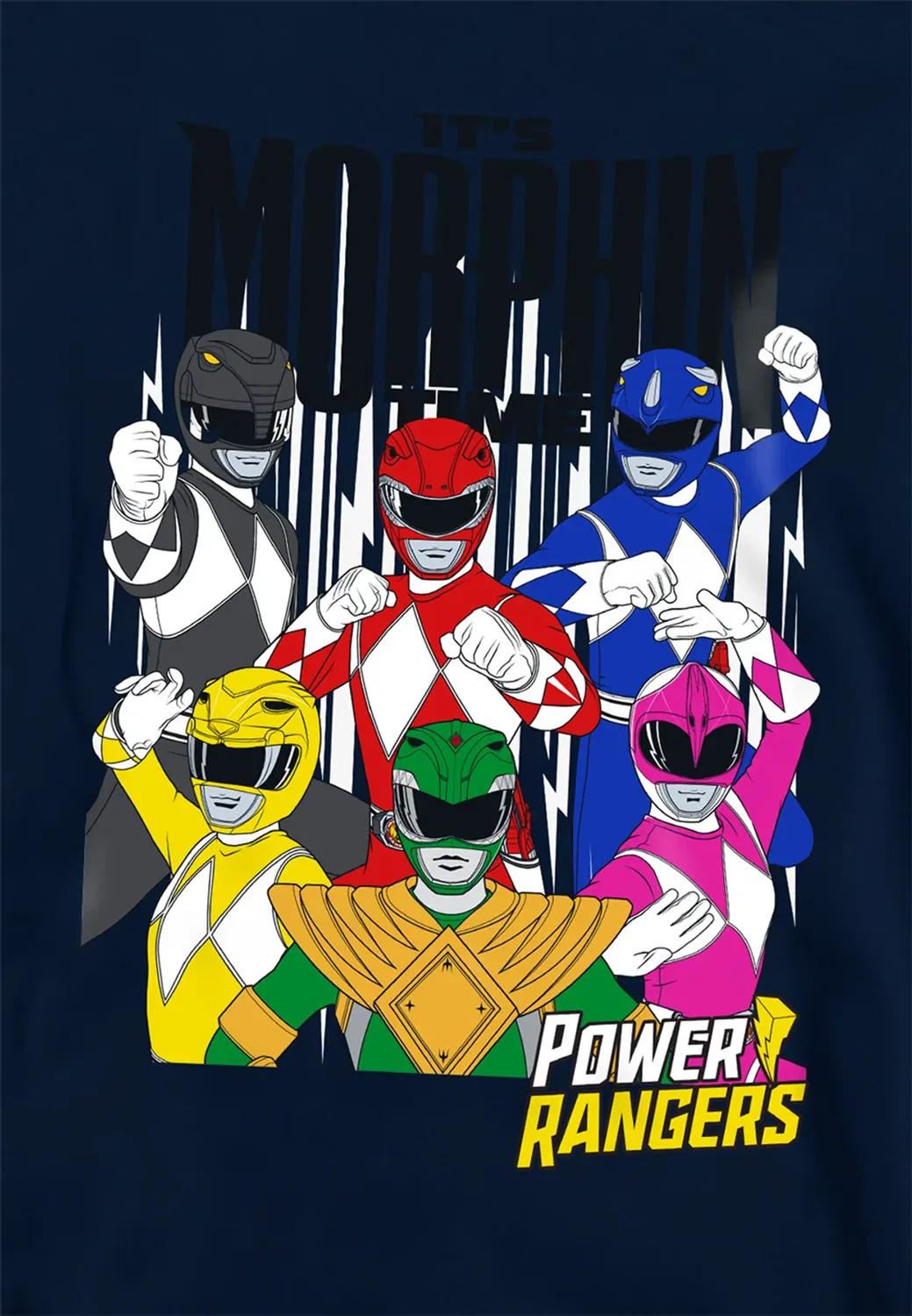 Детский худи Power Rangers It's Morphin Time Hasbro, Navy — фото 2