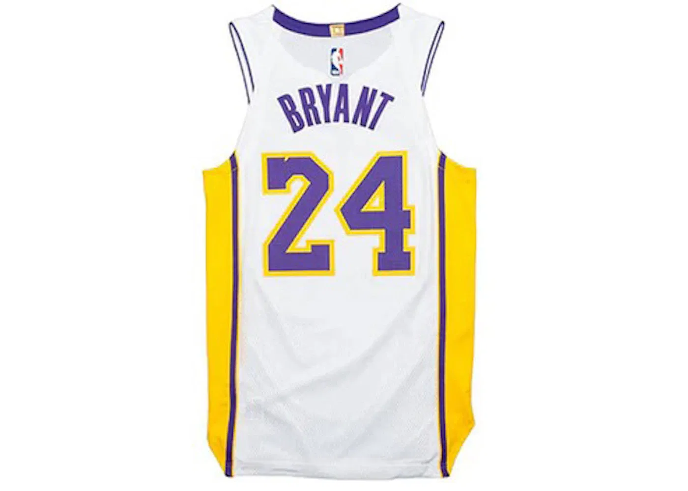 Мужская джерси с принтом Nike NBA Los Angeles Lakers Icon Edition Kobe Bryant Authentic Jersey, White/Purple/Amarillo — фото 2