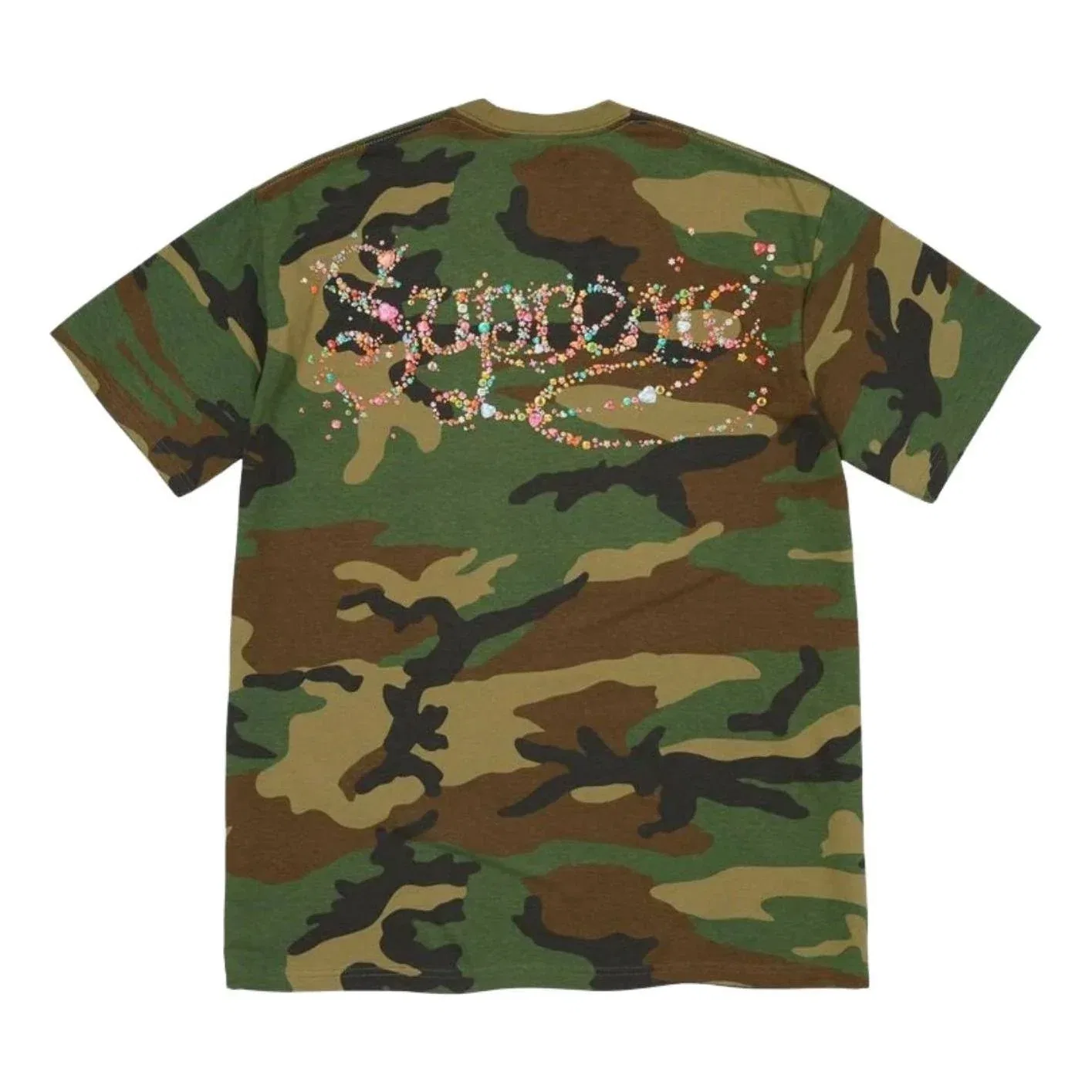 Мужская футболка FW26 Gems T-Shirt 'Woodland Camo' Supreme, Woodland Camo