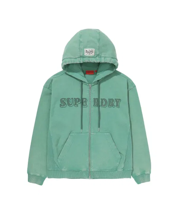 Винтажная худи-куртка 2way Superdry, зеленый