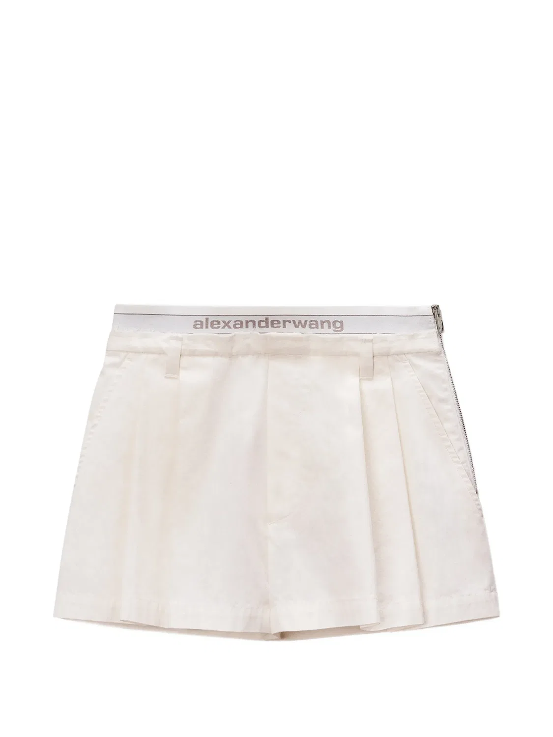 Мини-шорты с логотипом Alexander Wang, нейтральные