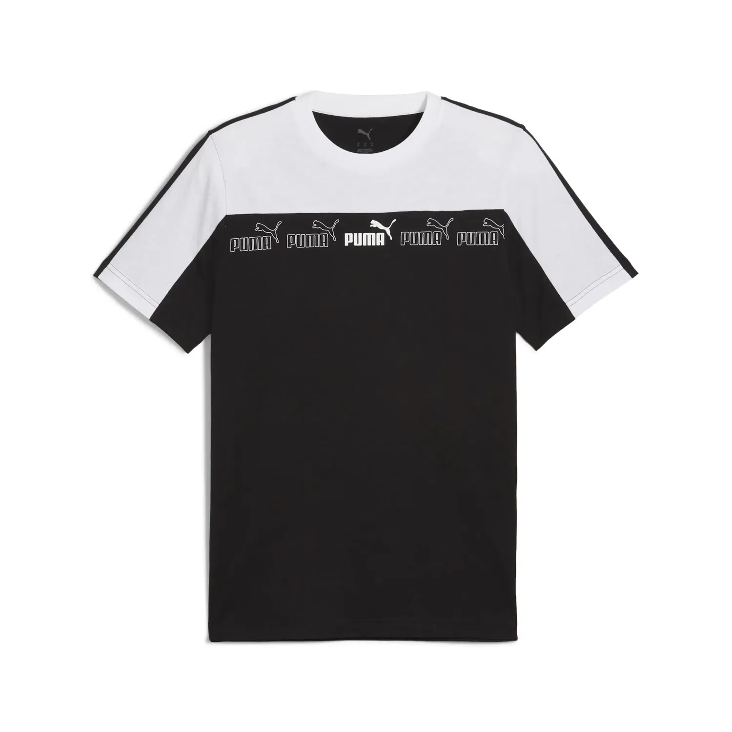 Детская хлопковая футболка с вышивкой PUMA, Black