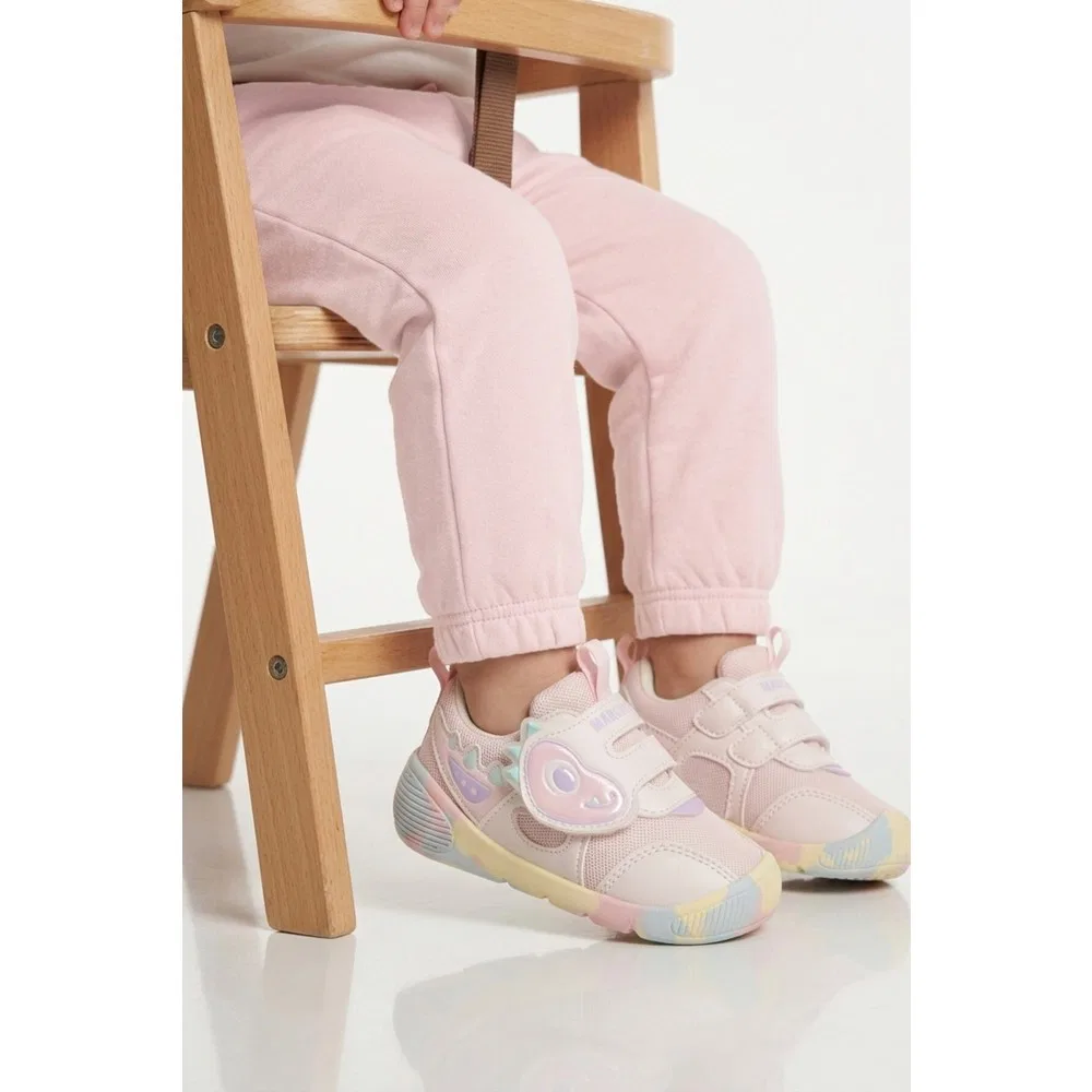 Детские спортивные кроссовки для девочек с липучкой и сеткой, White Powder Marco Kids