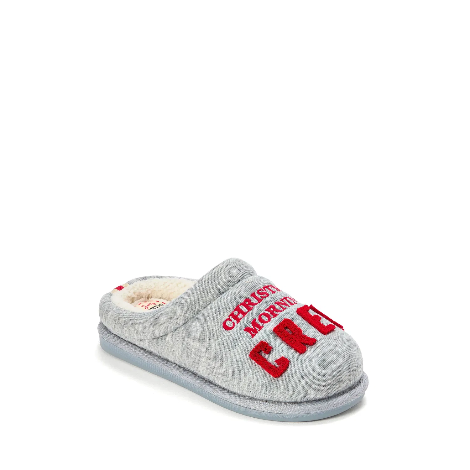 Детские тапочки без задника на мягкой подкладке Christmas Morning Crew Dearfoams, Light Heather Grey